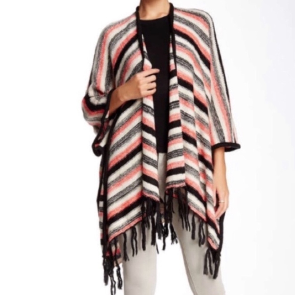 + KENSIE+ Fringe Cape